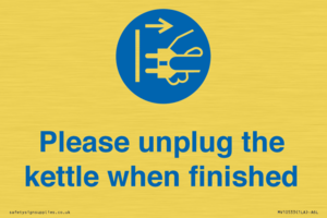 Please unplug the kettle when finished